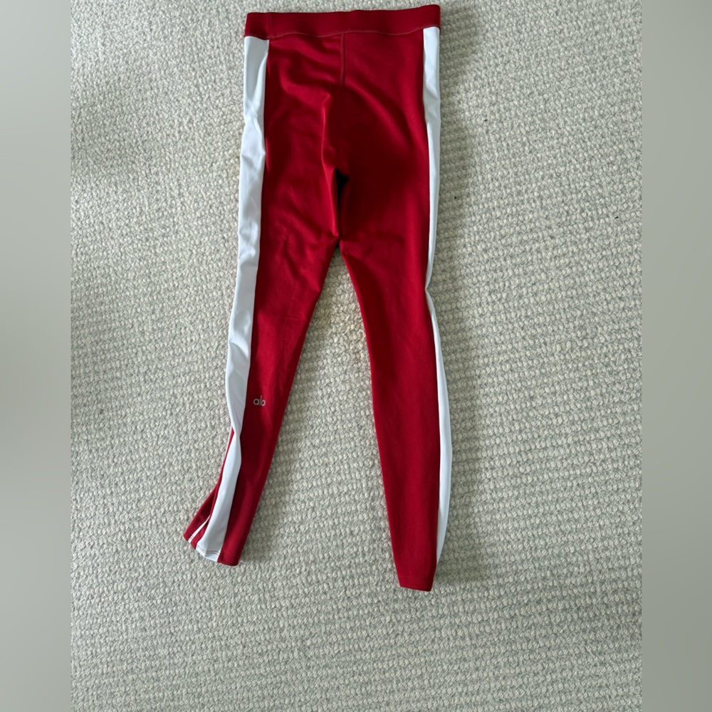 Red and White Leggings alo